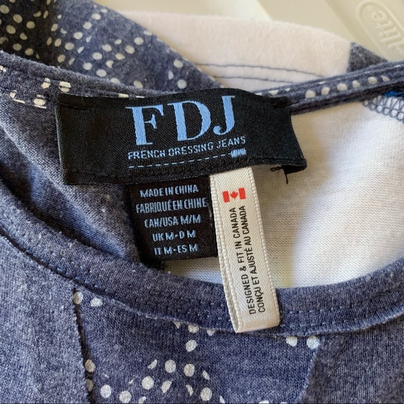 FDJ Tops Fdj French Dressing Jeans Medium Blue White Shirt Poshmark